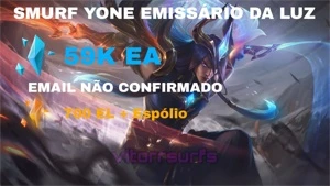 CONTA SMURF UNRANKED COM YONE EMISSÁRIO DA LUZ 59K EA - League of Legends LOL