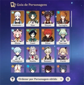 Conta genshin impact com 5*