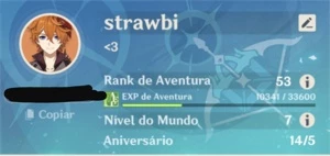 Conta genshin impact com 5*