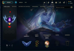Conta PLAT 4 soloQ / PLAT 3 TFT - Pulsefire EZ skin - League of Legends LOL