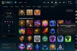 Conta PLAT 4 soloQ / PLAT 3 TFT - Pulsefire EZ skin - League of Legends LOL