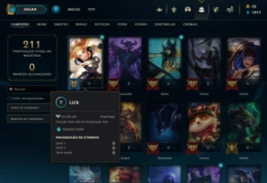 Conta PLAT 4 soloQ / PLAT 3 TFT - Pulsefire EZ skin - League of Legends LOL