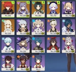 AR47 | Xiao, Diluc, Keqing C1, Qiqi e Arco de Amos - Genshin Impact