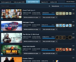 Conquistas STEAM - platinas ou conquista especifica