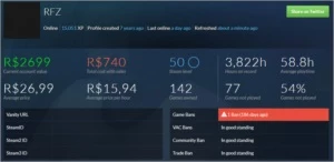 CONTA STEAM 123JOGOS LVL 50
