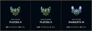 Conta LoL - Platina 2 - League of Legends