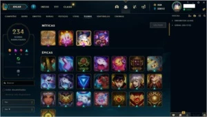 CONTA ANTIGA 2013 DIVERSAS SKINS LEGADO LEAGUE OF LEGENDS LOL