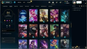 CONTA ANTIGA 2013 DIVERSAS SKINS LEGADO LEAGUE OF LEGENDS LOL