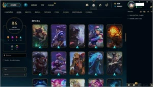 CONTA ANTIGA 2013 DIVERSAS SKINS LEGADO LEAGUE OF LEGENDS LOL