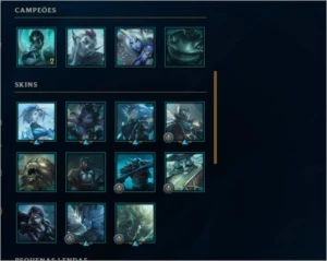 Conta LoL Platina (ex diamond) muito champion e skin! - League of Legends