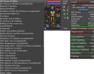 Vendo char Justera 77 dias de Vouchers - Tibia