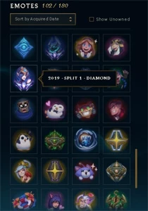 conta de lol d1/d3 - 150 champs - 107 skins. criada em 2014. - League of Legends