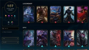 conta de lol d1/d3 - 150 champs - 107 skins. criada em 2014. - League of Legends