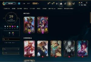Esmeralda 2 com 90 Champs e 39 Skins ( MAIN JG ) - League of Legends LOL