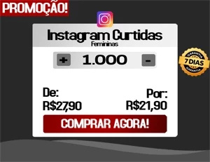 [PROMOÇÃO] 1.000 Curtidas Femininas por apenas R$21,90 - Redes Sociais