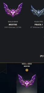 Conta smurf mestre, ganhando 33 PDL no mestre - League of Legends LOL