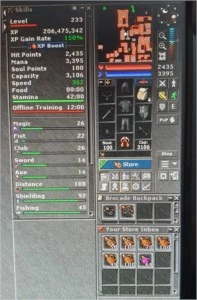Tibia - Paladin Lv 233 ml 26 skill 108/92 - Server Pacera