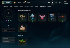 Conta ouro 2 com 62% de win rate (mmr alto) - League of Legends LOL