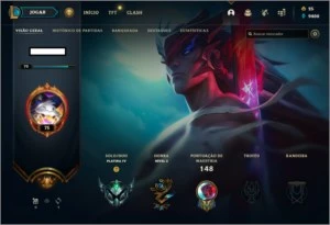 Conta ouro 2 com 62% de win rate (mmr alto) - League of Legends LOL
