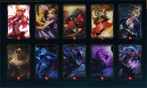 LEAGUE OF LEGENDS 113 SKINS TODOS OS CAMPEÕES LOL
