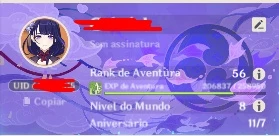 Conta com 8 personagens 5 estrelas AR56 America - Pc/Android - Genshin Impact