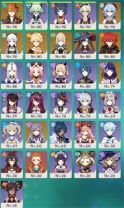 Conta com 8 personagens 5 estrelas AR56 America - Pc/Android - Genshin Impact