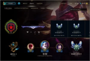 CONTA DIAMANTE 5 - League of Legends LOL