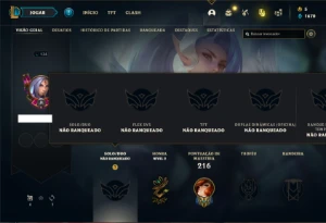Conta Unranked com 65 Champs e 21 Skins - League of Legends LOL