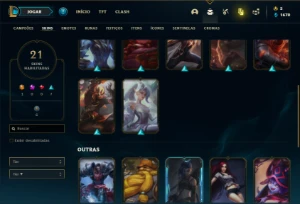Conta Unranked com 65 Champs e 21 Skins - League of Legends LOL