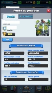 Clash Royale 7 Lendárias 3500+