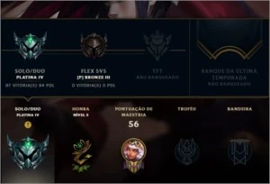 Conta lol platina 4 - League of Legends