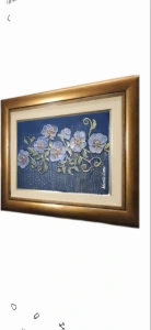 Quadro Flores Azuis do Sertão 3D