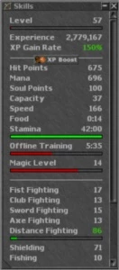Elite Knight em FEROBRA lvl 128 - pronto para jogar - Tibia