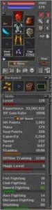 Elite Knight em FEROBRA lvl 128 - pronto para jogar - Tibia