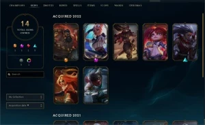 conta platina 3 com skin prestigio da qiyana - League of Legends LOL