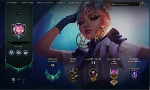 conta platina 3 com skin prestigio da qiyana - League of Legends LOL