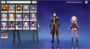 AR 45 NA - Diluc + Kequing + Zongli + Arma 5* + Diversos 4* - Genshin Impact
