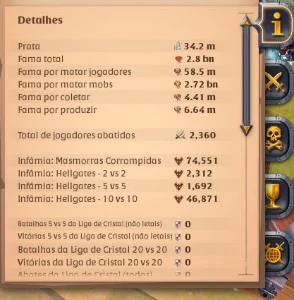 Conta Albion 2,9B De Fama Total / 30M De Fama Amarela Na - Albion Online