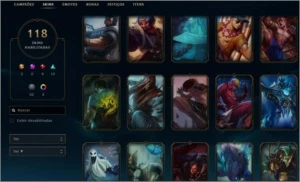 Conta LoL 118 Skins (desde a season 2) - League of Legends