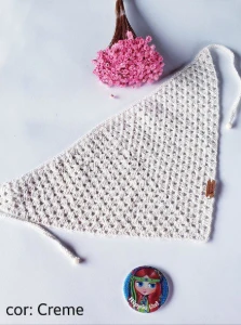 Bandana / Lenço para Cabeça em Crochê - Artesanato e Personalizados