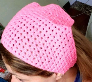 Bandana / Lenço para Cabeça em Crochê - Artesanato e Personalizados