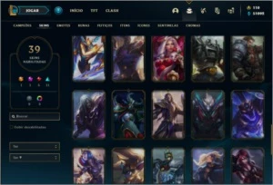 Conta ouro 1 com 39 skins e 79 champs ( MAIN TOP ) - League of Legends LOL