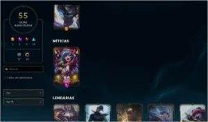 Conta de LOL (55 Skins) - Unranked - 400k de Shaco - League of Legends