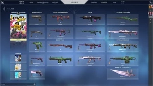 Conta valorant Ouro 1 com 2 coleções e skins de passe