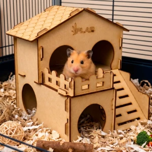 Casinha Decorada 2 Andares para Hamster - Flap Pet - Artesanato e Personalizados