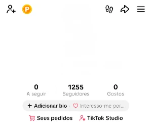Conta no Tiktok com 1.2k de seguidores - Dono Único - Serviços Digitais