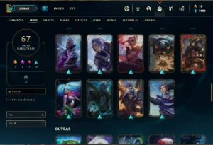 Conta ouro 2 com 105 Champs e 67 Skins - League of Legends LOL
