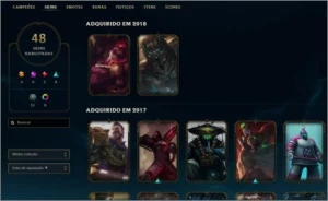 Conta Gold V, 71 campeoes, 48 skins (2 lendarias) 900k yasuo - League of Legends LOL