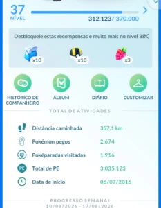 Conta de Pokémon GO LVL 37 OLD