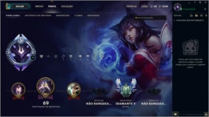 CONTA DIAMANTE 5 22 CAMPEÕES, BORDA DIAMANTE 3 + ESPÓLIO - League of Legends LOL